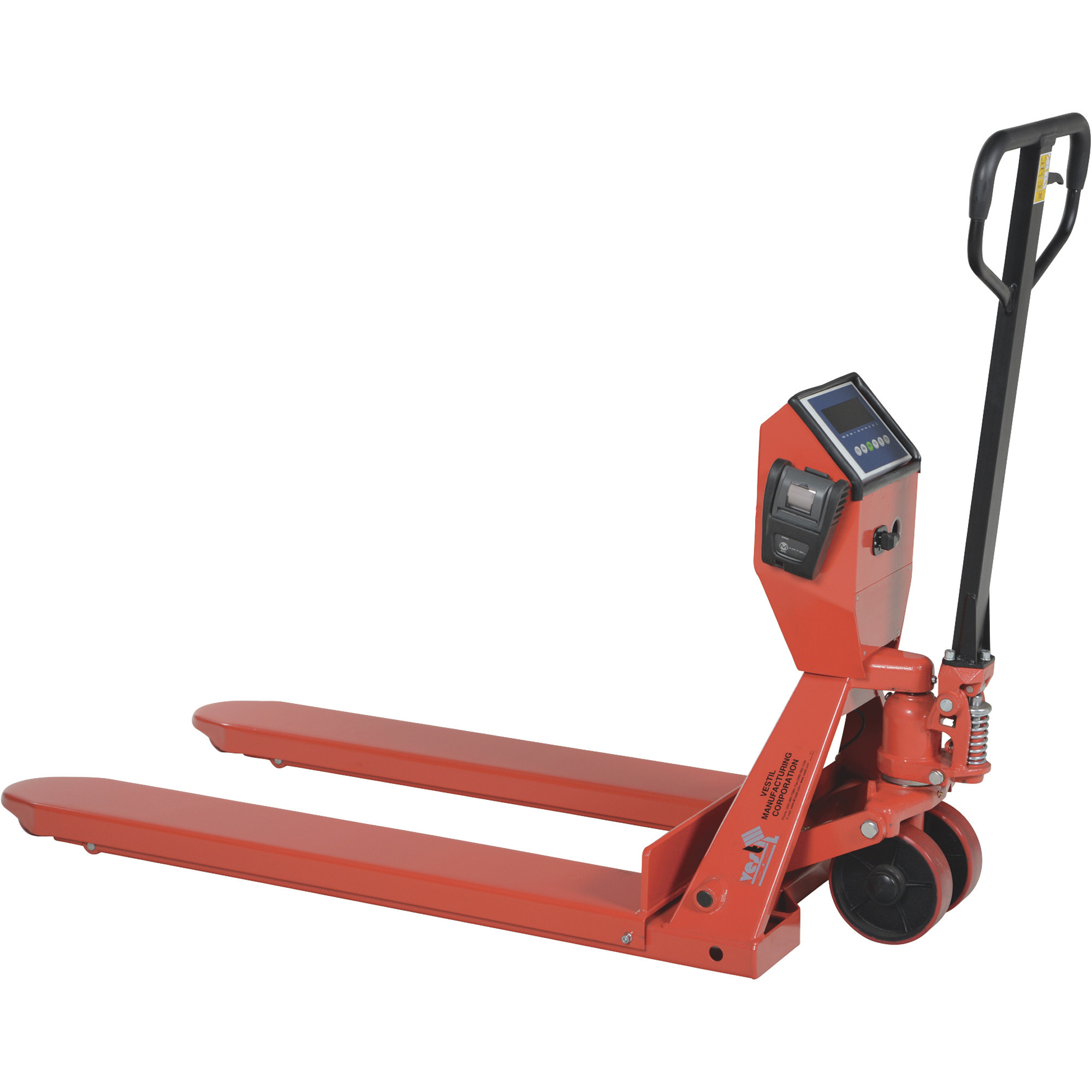 Vestil Low-Profile Pallet Truck - 5,000-Lb. Capacity, Digital Scale and Printer, Model# PM-2748-SCL-LP-PT